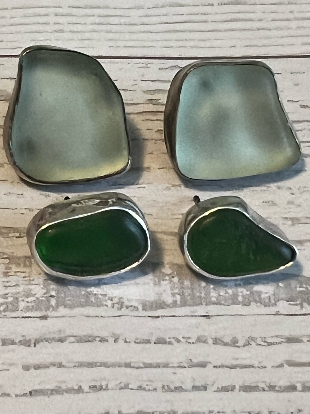 Sterling Silver Sea Glass Earrings